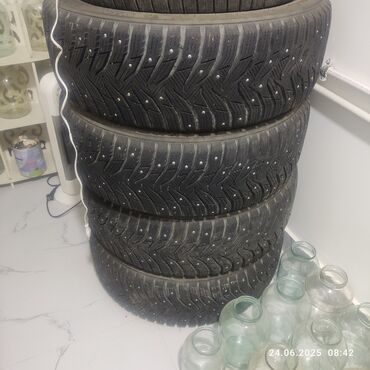 зимние шины новые: Колеса в сборе 235 / 65 / R 17, Зимняя шипованная, Б/у, Комплект, Внедорожные (АТ/МТ), Литые, отверстий - 5