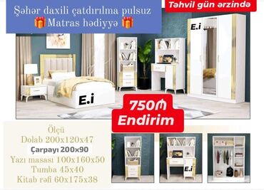 Yataq otağı dəstləri: Təknəfərlik çarpayı, Dolab, Tumba, Rusiya, Yeni -da lalafo.az — 2 Yataq otağı dəstləri: Təknəfərlik çarpayı, Dolab, Tumba, Rusiya, Yeni — 2