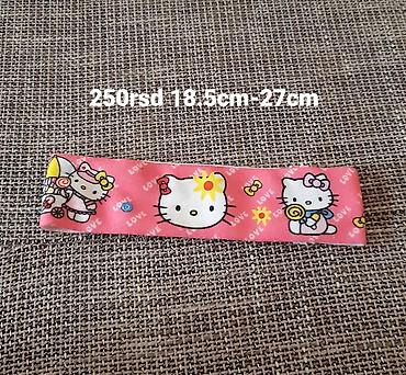 olla rolke: Pink traka za kosu sa motivima Hello Kitty. Mekan, elastičan materijal — 1