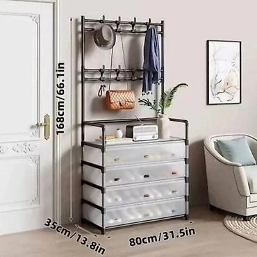 sofa za terasu: Višenamenski garderober/organizator za hodnik – stalak sa fiokama — 4
