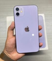 iphone 11 ucuz qiymeti: IPhone 11, 64 GB, Deep Purple, Zəmanət, Simsiz şarj, Face ID