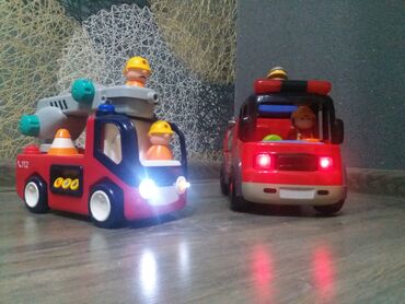 Oyuncaqlar: Uşaq üçün oyuncaq avtomobil və texnika dəsti Tərkib: - Qırmızı rəngli — 7