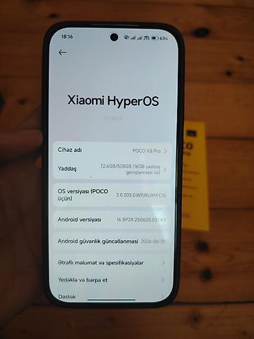 komputer ucun ekran sekilleri yukle: Poco X8 Pro, 512 GB, rəng - Yaşıl, Sensor — 5