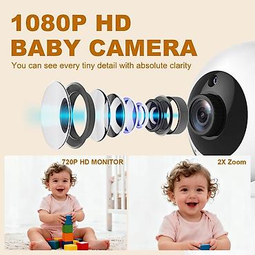 baby monitor: HelloBaby HB6081 Uşaq Nəzarət Kamerası 📹 Full HD 1080P – Aydın və — 2