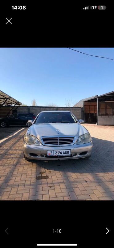 мерс с 600: Mercedes-Benz S-Class: 2002 г., 5 л, Автомат, Бензин, Седан