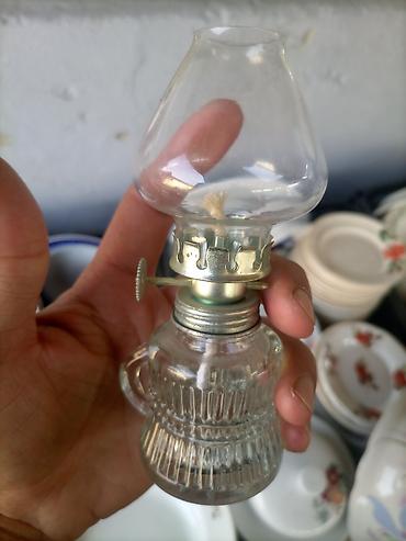 kecəl kosa şəkilləri: Kiçik şüşə kerosin lampası (mini neft lampası) - Material: şəffaf — 1