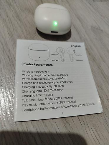 Qulaqcıqlar: Yeni Simsiz (Bluetooth) Qulaqcıqlar, rəng - Ağ — 5