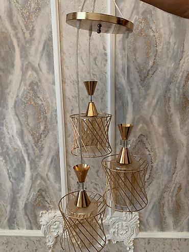 ulduz tavan: Çılçıraq, 3 lampa, Metal — 2