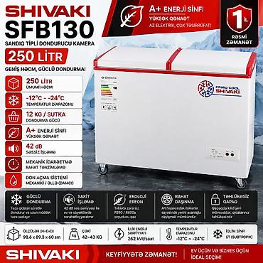 Soyuducular: №: 3958 Məhsulun adı: Dondurucu qutu Shivaki SFB130, damlama sistemi — 2