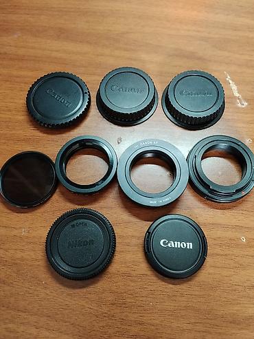 Obyektivlər və filtrləri: Fotoaksesuar dəsti Tərkib: - Canon üçün arxa və ön obyektiv qapaqları — 9