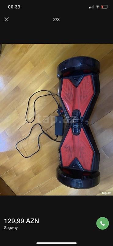 Giroskuterlər: Hovərbord (Segway tipli elektrikli skuter) - Rəng: qara-qırmızı - — 1