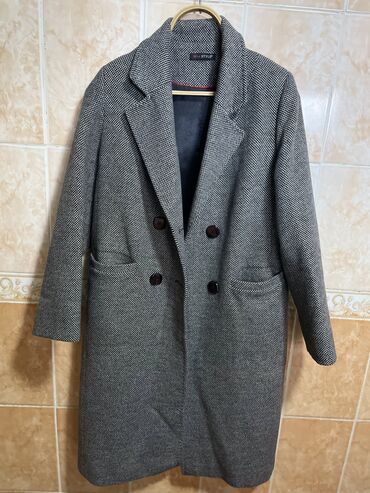 чёрное пальто: Пальто, Классика, Осень-весна, По колено, M (EU 38)