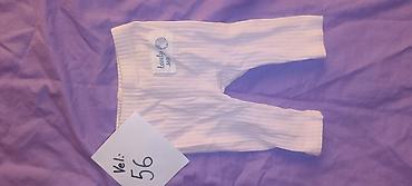 pvc pantalone: Bebi helanke/pantalonice za novorođenče, veličina 56. - Boja: bela - — 1