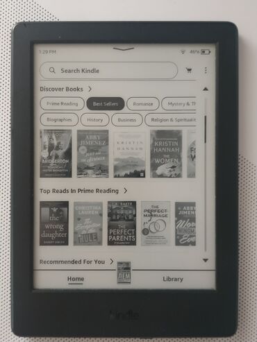 современные книги: Электронная книга, Amazon, Б/у, 6" - 7", Bluetooth, цвет - Черный