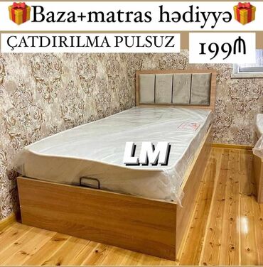 bazalı çarpayılar: Yeni, Təknəfərlik çarpayı, Bazalı, Matras ilə, Siyirməsiz