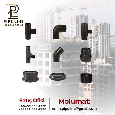 su boruları: PE Boru Fitinqləri (Birləşdirici hissələr) Pipe Line İnşaat MMC — 1