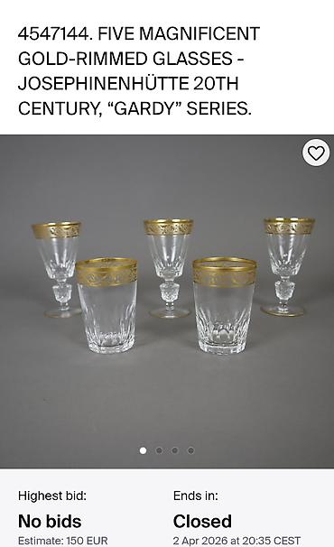Ostali antikviteti: Luksuzne kristal case za vino1955/56 god,rucni rad — 7