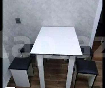 Mətbəx üçün, Yeni, Açılmayan, Dördbucaq masa, 4 stul