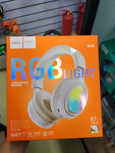 logitech g pro x2: HOCO W48 RGB Light — складные беспроводные наушники с подсветкой — 1