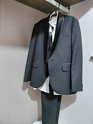 kostumlar: Klassik kişi smokinq dəsti - Rəng: qara - Komplekt: jaket (atlas — 1