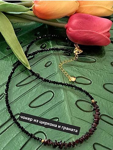 Чокеры: Авторские украшения ручной работы 1) Гранатовый комплект - Чокер и — 29