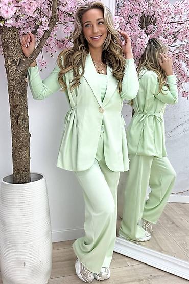 Kompleti: 🔥Ženski komplet – prsluk sako kroja + široke pantalone - Elegantan — 4