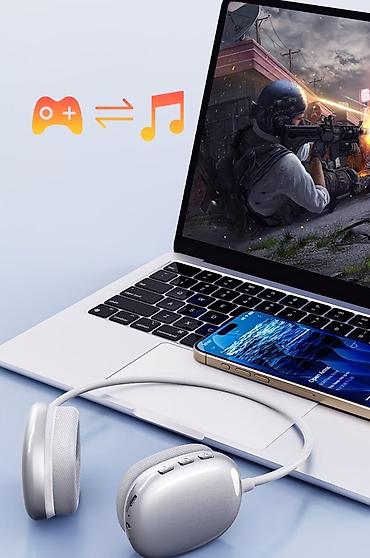 ugreen hitune max5c: Беспроводные наушники-гарнитура (накладные), цвет серебристый - — 2