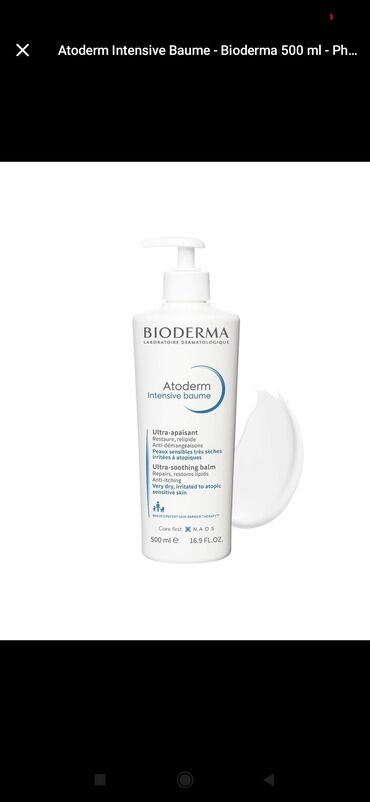 qaş boyası: Bioderma Atoderm Intensive Baume – 500 ml Məhsul növü
