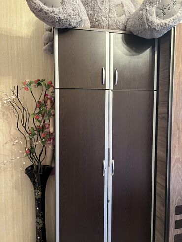 islenmis sifoner: Гардеробный шкаф, Б/у, 2 двери, Прямой шкаф, Азербайджан