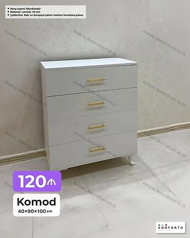 Komod – ölçü: 40×90×100 sm - Material: 18 mm laminat - Rəng