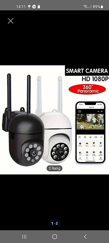 Smart Wi‑Fi Kamera – HD 1080P, 360° panoramik görüntü - 1080P Full HD
