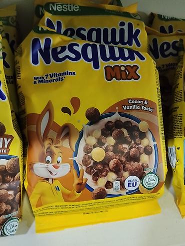 комбо: Nesquik Mix — сухие завтраки шариками с вкусом какао и ванили — 1