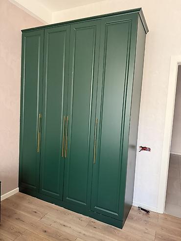 Dolablar: Yeni, 4 qapılı, Rəngli, Taxta, Açılan, Düz dolab — 1