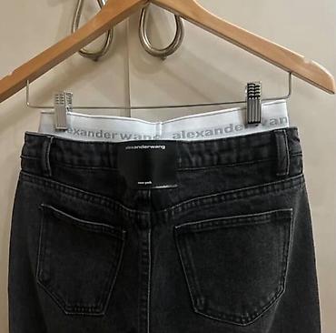 televizor arxasi: Alexander Wang cins şalvar - Rəng: tünd boz/charcoal yuma effektli - — 3