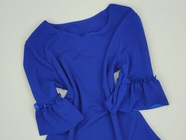 niebieska bluzki z krótkim rękawem: Bluzka damska, rozmiar S