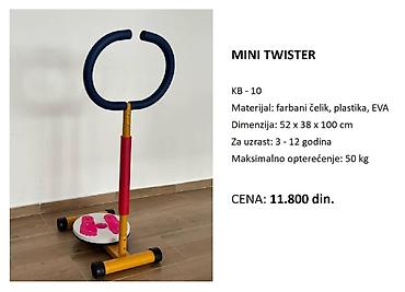Ostale sprave za vežbanje: MINI TWISTER – dečja sprava za vežbanje (do 12 godina) • Model: KB-10 — 1
