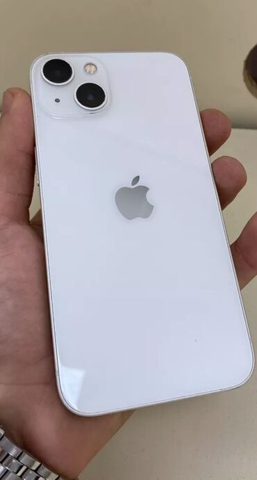 Apple iPhone: IPhone 13, 128 GB, Starlight, Barmaq izi, Simsiz şarj, Face ID