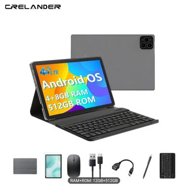 uşaq planşetləri: Crelader T40 "10.1" Android planşet – klaviatura və aksesuar dəsti ilə