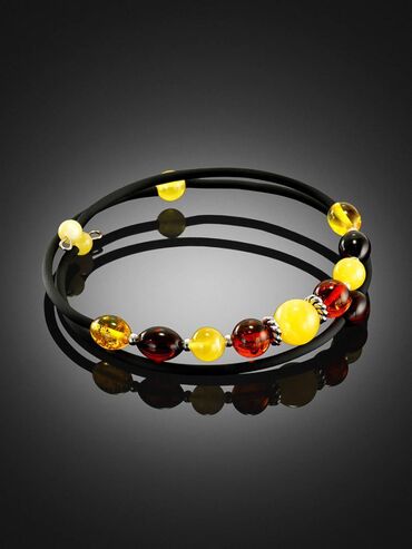 Bilərziklər: Endirim.Təbii baltik kəhrəbasından dəbli brasletlər və kolyelər.Simli — 6