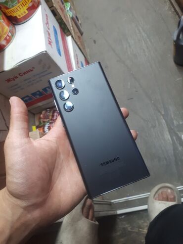чехлы на редми нот 13 про плюс: Samsung Galaxy S22 Ultra, Колдонулган, 256 ГБ, түсү - Кара, 1 SIM