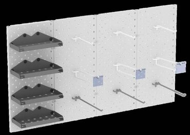 Стеллажи: Панель перфорированная, настенная, для магазина и склада — 8