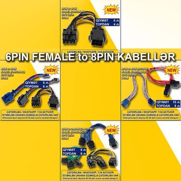 mini çanta: Kabellər "6pin Female" 🚚Metrolara və ünvana çatdırılma var