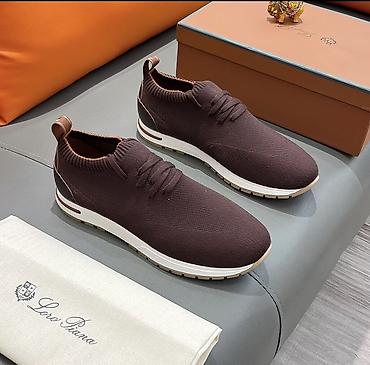 обувь для дома: Кроссовки Loro Piana Knit Sneakers Премиальные повседневные кроссовки — 6