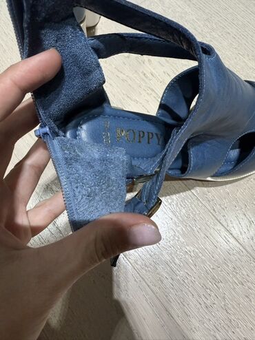 Basanoşka və səndəllər: Ölçü: 38, rəng - Göy, Yeni — 6