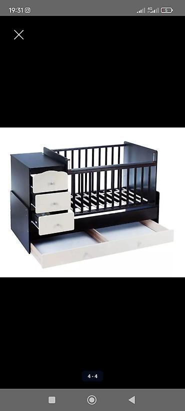 bunk bed: Детская кровать трансформер, Б/у, цвет - Коричневый — 1