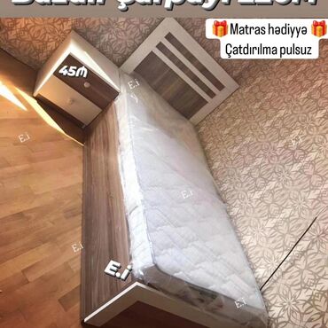 Çarpayılar: Yeni, Təknəfərlik çarpayı, Bazasız, Matras ilə, Siyirməsiz, Azərbaycan — 4