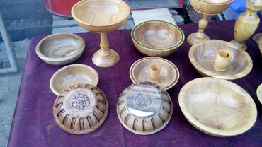 ваза шар: Деревянная посуда . Декоративные изделия чаши вазы, кубки из ценных