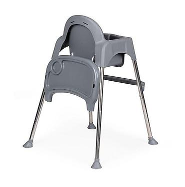 10 cm: EcoToys Hranilica za decu 2u1 sa postoljem i pojasima – siva (HC-135 — 3