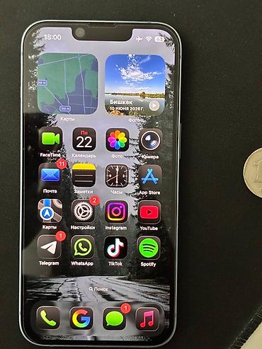 apple iphone gb: IPhone 14, Б/у, 128 ГБ, Голубой, Защитное стекло, Чехол, 97 % — 8