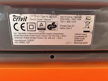 soydclar: Crivit elektrikli soyuducu/isitmə qabı – model CEK 29 A3 (Type No: BS — 3